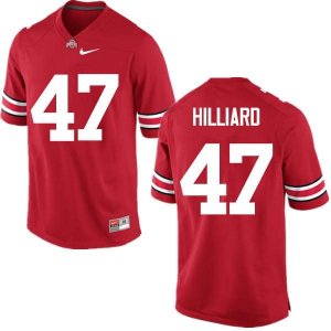 Men's Ohio State Buckeyes #47 Justin Hilliard Red Nike NCAA College Football Jersey Winter EAV2244GR